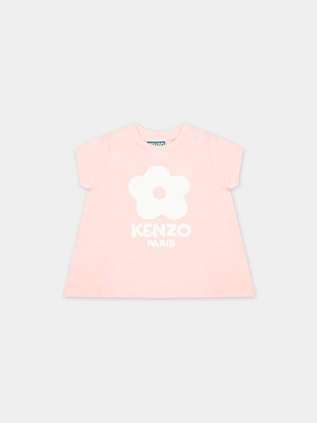 T-shirt rosa per neonata con Boke Flower